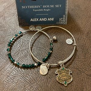 Alex and Ani Harry Potter Slytherin House Set Expandable Bangles